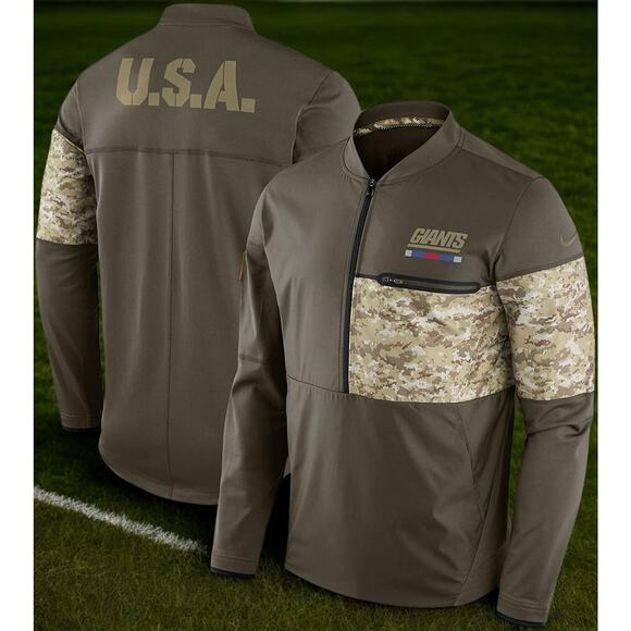 New York Giants Nike NFL Football Salute to Service 1/2 Zip Pullover Sz. M NWT - Picture 1 of 10